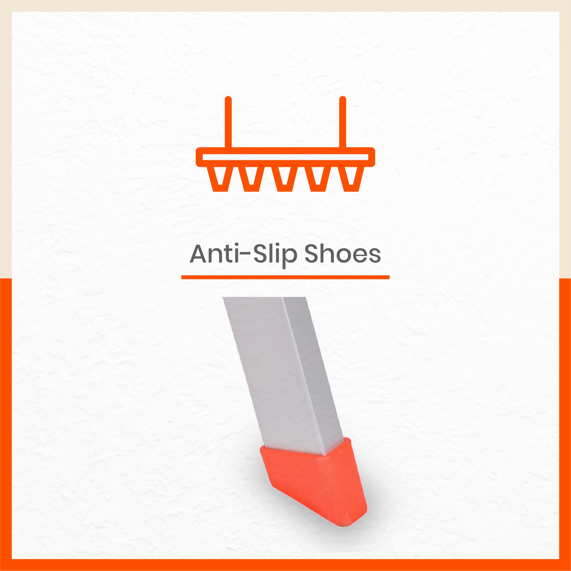 Bathla Prime 4 - Step Aluminium Ladder for Home with Multi Utility Support Handle - Orange