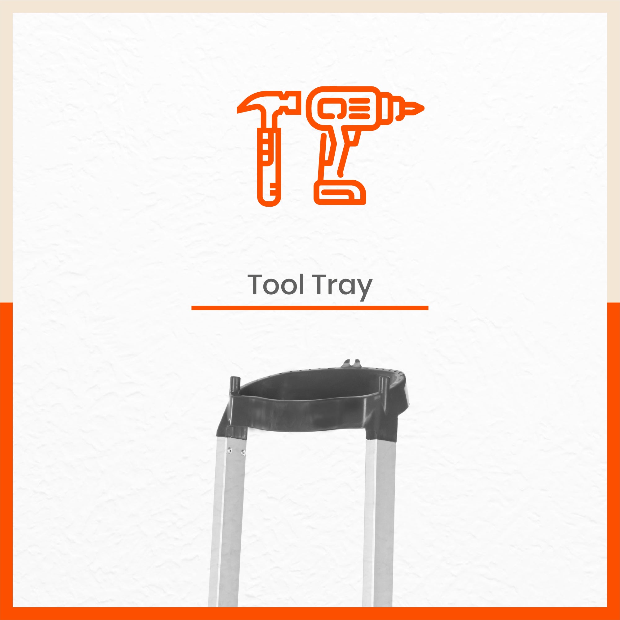 Bathla Elevate 7-Step Foldable Aluminium Ladder For Home with Tool Tray (Black)