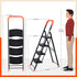 Bathla Ascend 4 Step Heavy Duty Steel Ladder for Home - Orange & Black