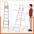 Bathla Advance 7-Step Foldable Aluminium Ladder For Home (Orange)