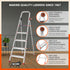 Bathla Advance Pro 5-Step Foldable Aluminium Ladder for Home | Heavy Duty & Anti-Slip Steps | 7 Year Manufacturer Warranty