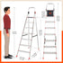 Bathla Advance Pro 7-Step Foldable Aluminium Ladder for Home | Heavy Duty & Anti-Slip Steps | 7 Year Manufacturer Warranty