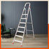 Bathla Advance Pro 8-Step Foldable Aluminium Ladder for Home | Heavy Duty & Anti-Slip Steps | 7 Year Manufacturer Warranty