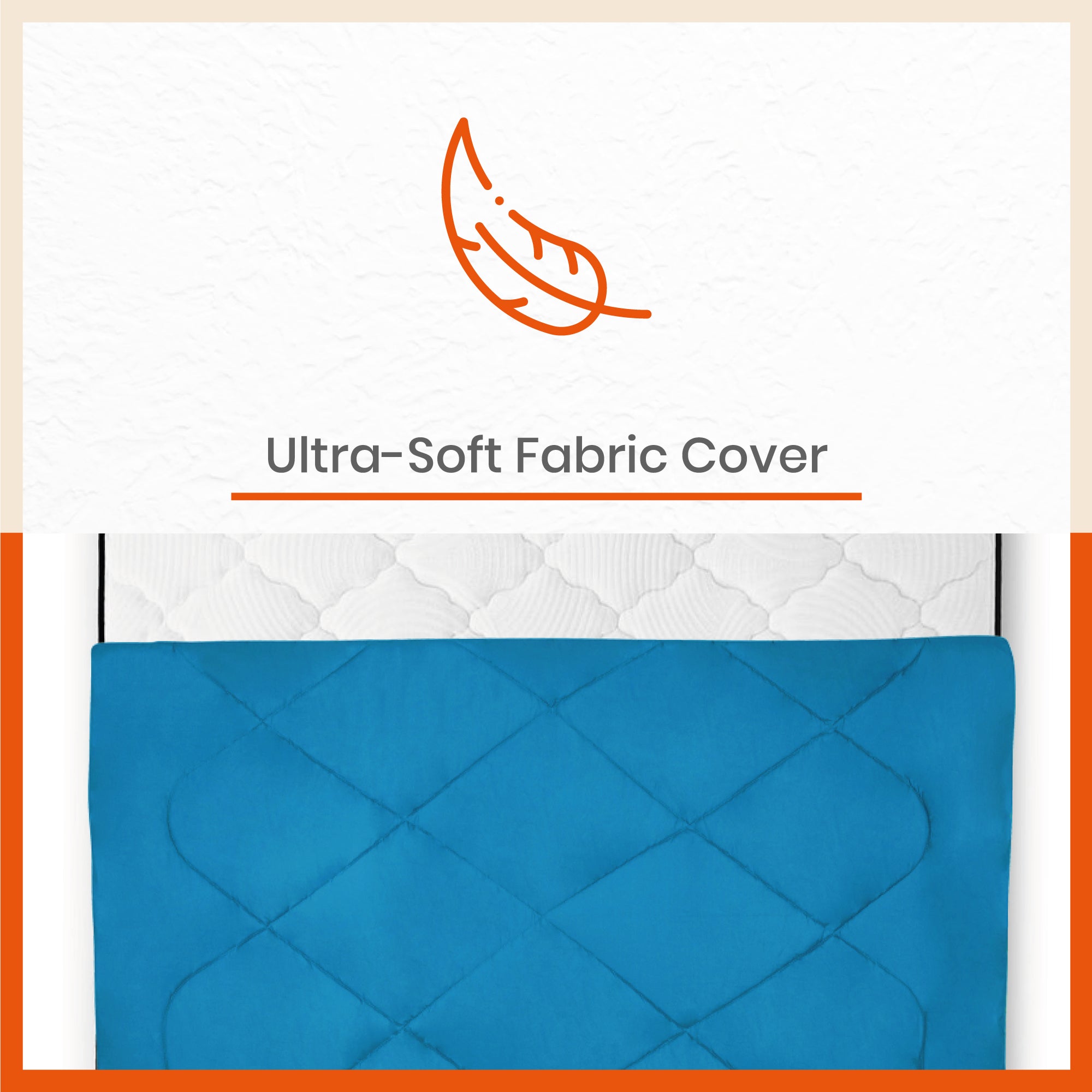 ELVA Reversible Microfiber Comforter / Blanket / Quilt / Duvet For Home | Double – Beige & Blue - 200 GSM