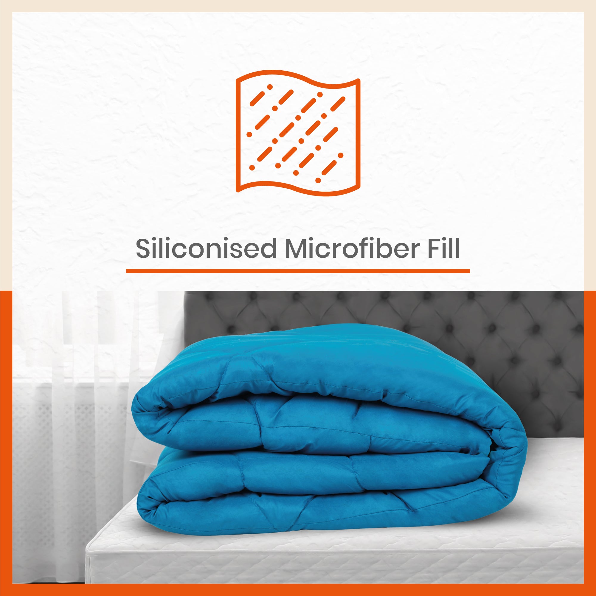ELVA Reversible Microfiber Comforter / Blanket / Quilt / Duvet For Home | Single – Blue & Lime - 200 GSM