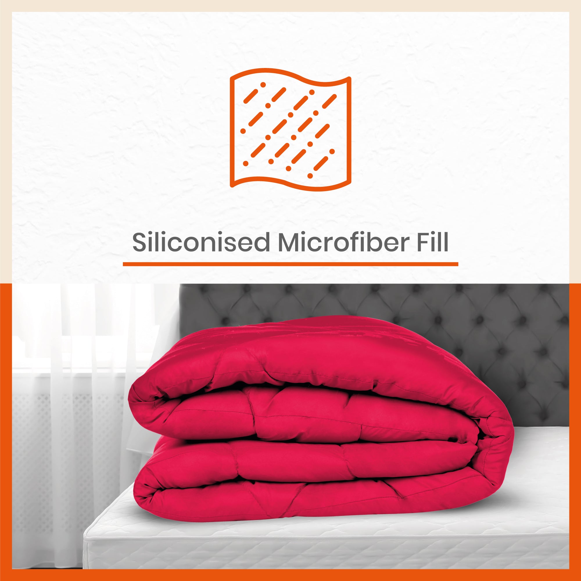 ELVA Reversible Microfiber Comforter / Blanket / Quilt / Duvet For Home | Single – Pink & Grey - 200 GSM