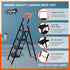 Bathla Ascend 4 Step Heavy Duty Steel Ladder for Home - Orange & Black