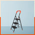 Bathla Ascend 3 Step Heavy Duty Steel Ladder for Home - Orange & Black