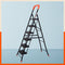 Bathla Ascend 6 Step Heavy Duty Steel Ladder for Home - Orange & Black