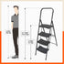 Bathla Boost Rhino 4 -Step Foldable Steel Ladder For Home (Black + Black)