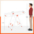 Bathla Mobidry Neo - Foldable Cloth Drying Stand For Home (Orange)