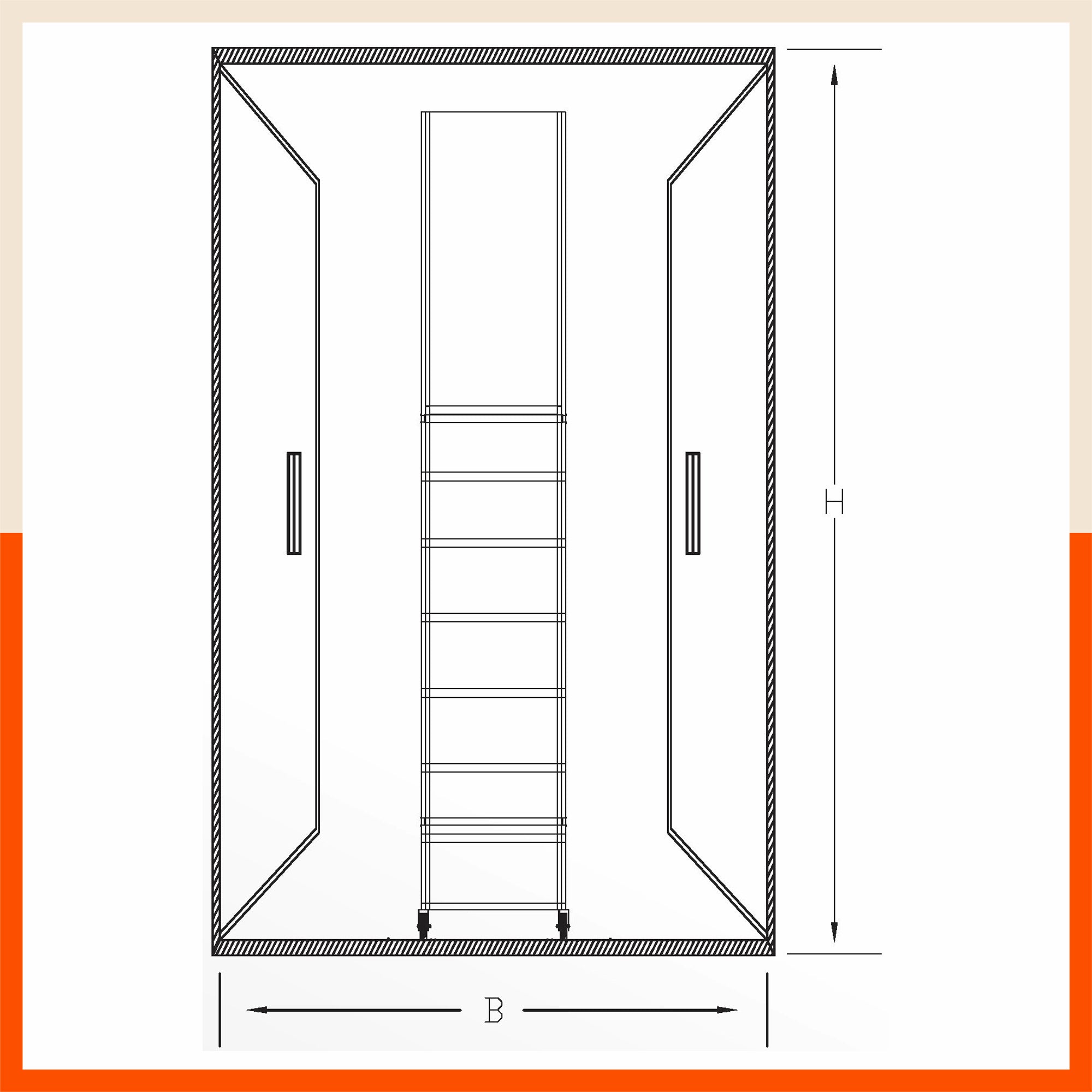 Bathla TS 5000 Trolley Step Ladder (‘U’ Section) – 225mm Steps, Safety Toe Board & 175kg Load Capacity