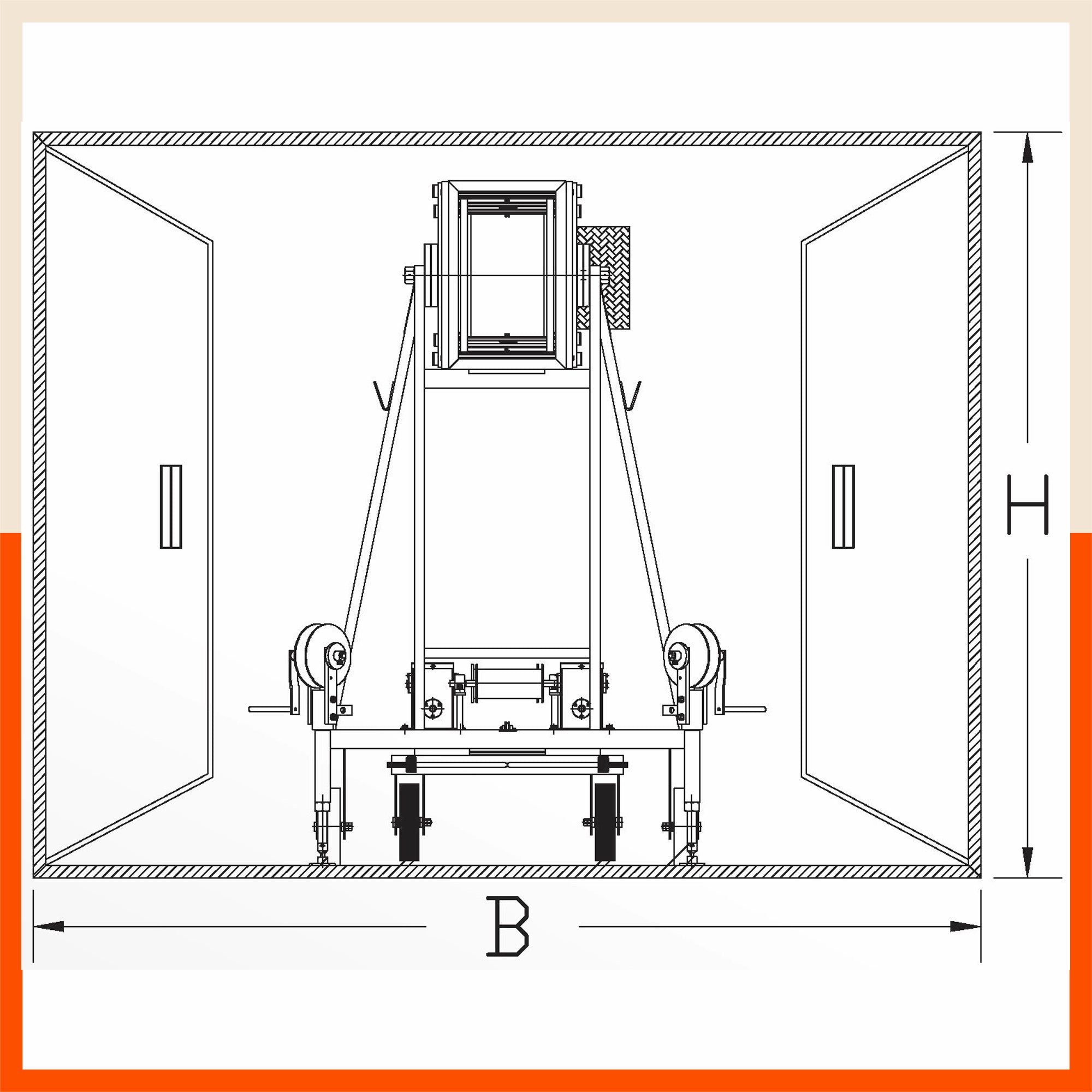 Bathla TX 4100 – Tower Tiltable Ladder (‘I’ Beam, ‘D’ Rung) with Winch Operated Tilting & Self-Locking Mechanism | Extra Heavy Duty, 300kg Load