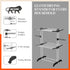 Bathla Mobidry Terra 2 Level Steel Modular Cloth Drying Stand For Home (Black - Medium) Made in India