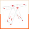 Bathla Mobidry Titan - Foldable Cloth Drying Stand For Home (White & Red)