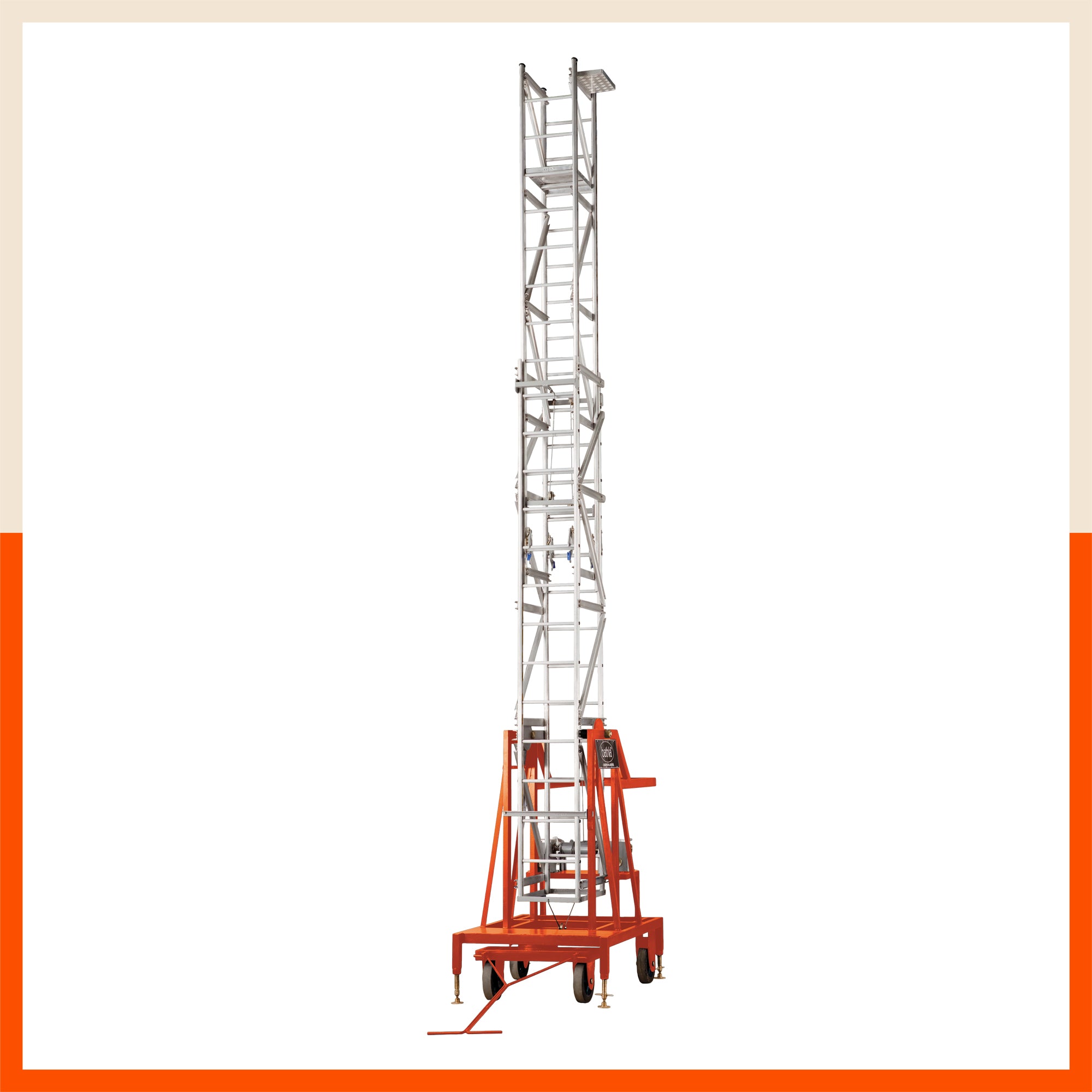 Bathla TX 1100 – Tower Tiltable Ladder (‘C’ Section, Round Pipe) with Winch Operated Tilting & Self-Locking Mechanism | Heavy Duty, 200kg Load
