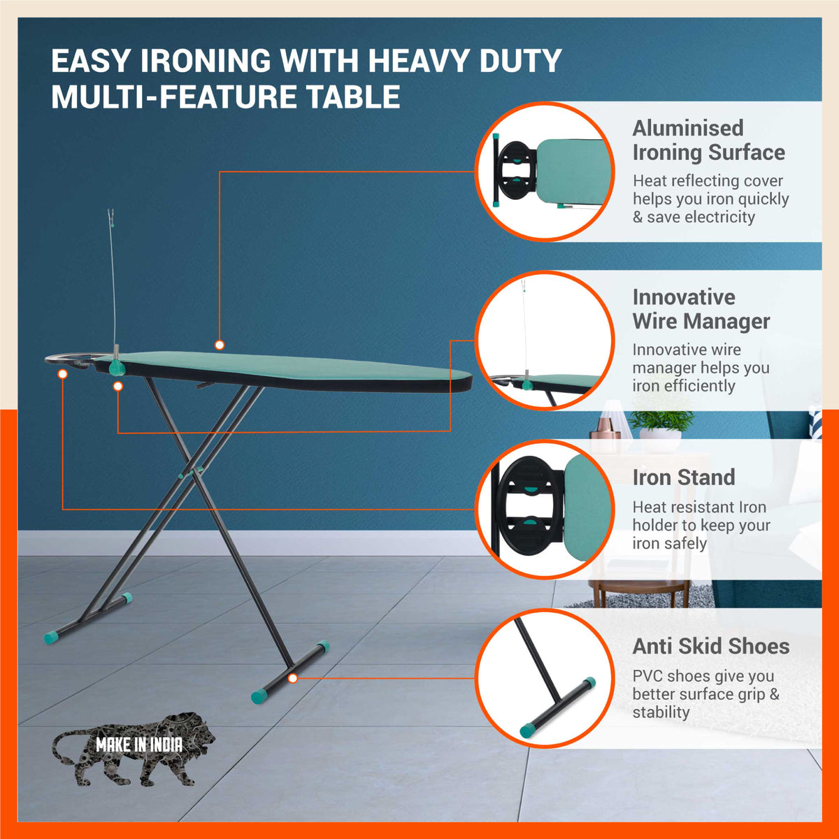 Bathla Foldable Ironing Board For Home Bathla Home