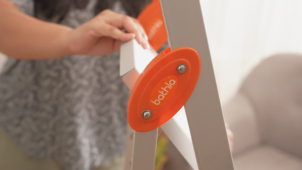Bathla Advance 5-Step Foldable Aluminium Ladder For Home (Orange)