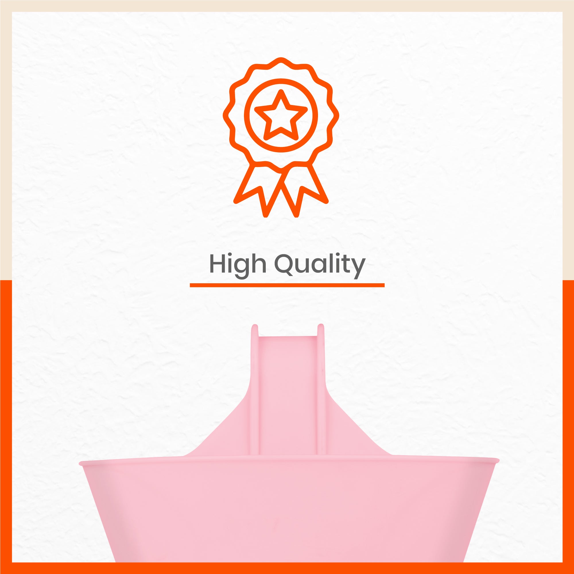 KAI Hanging Oval Planters For Home (Peach - Set of 5)