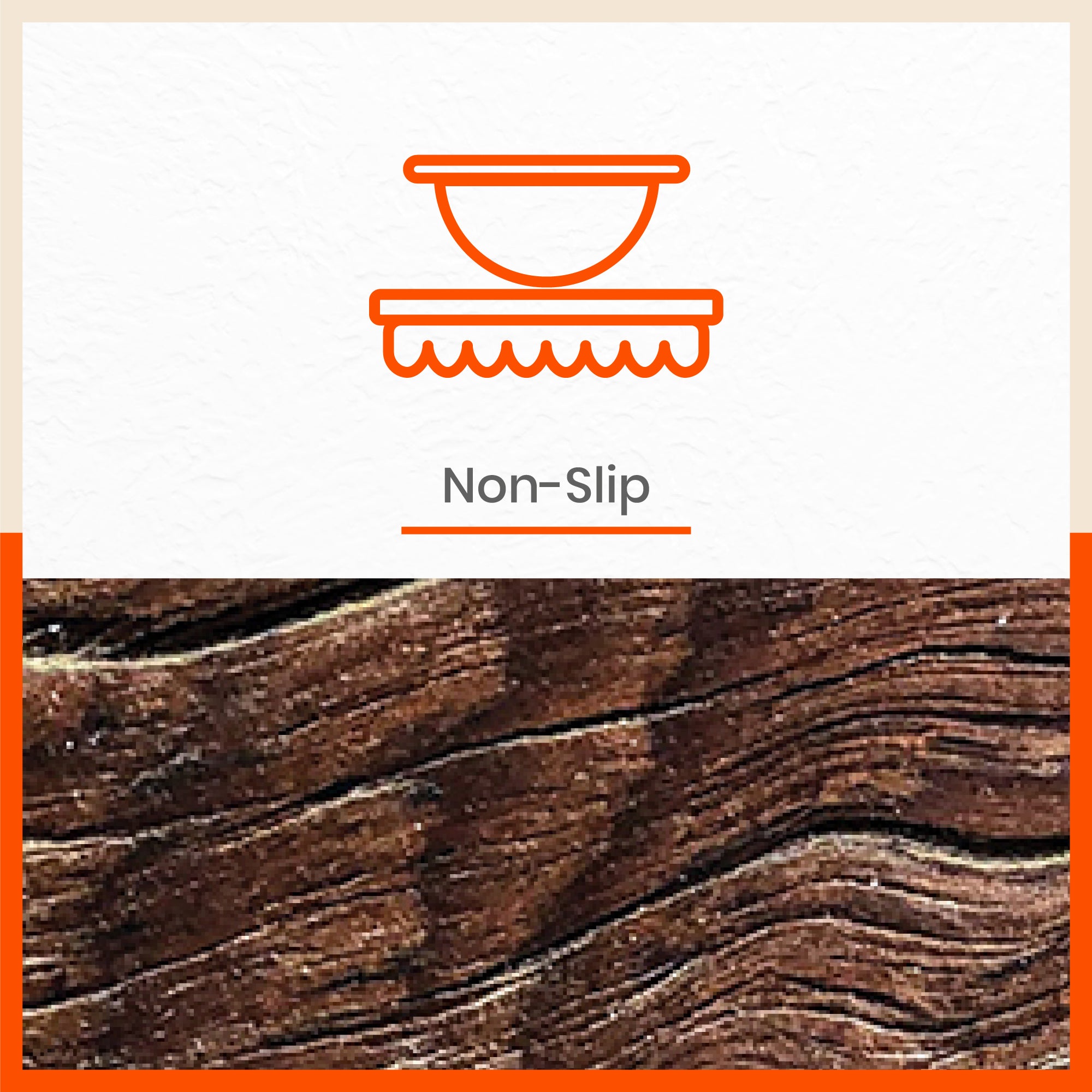 Polypropylene Table Mats & Coasters for Dining Table at Home (WALNUT - Set of 6)