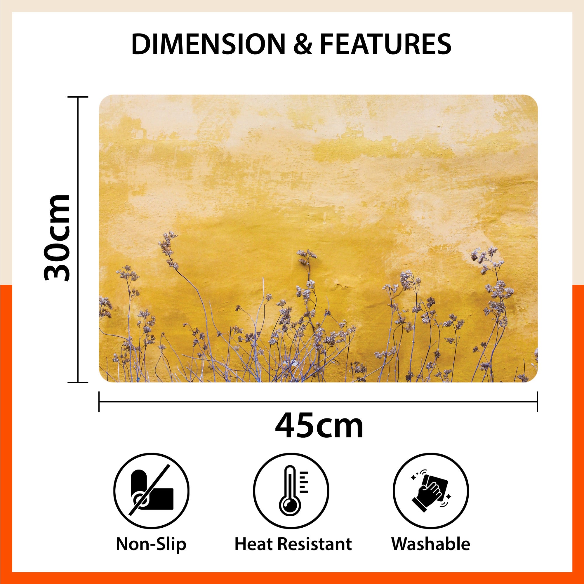 Polypropylene Table Mats & Coasters for Dining Table at Home (Tansy - Set of 6)