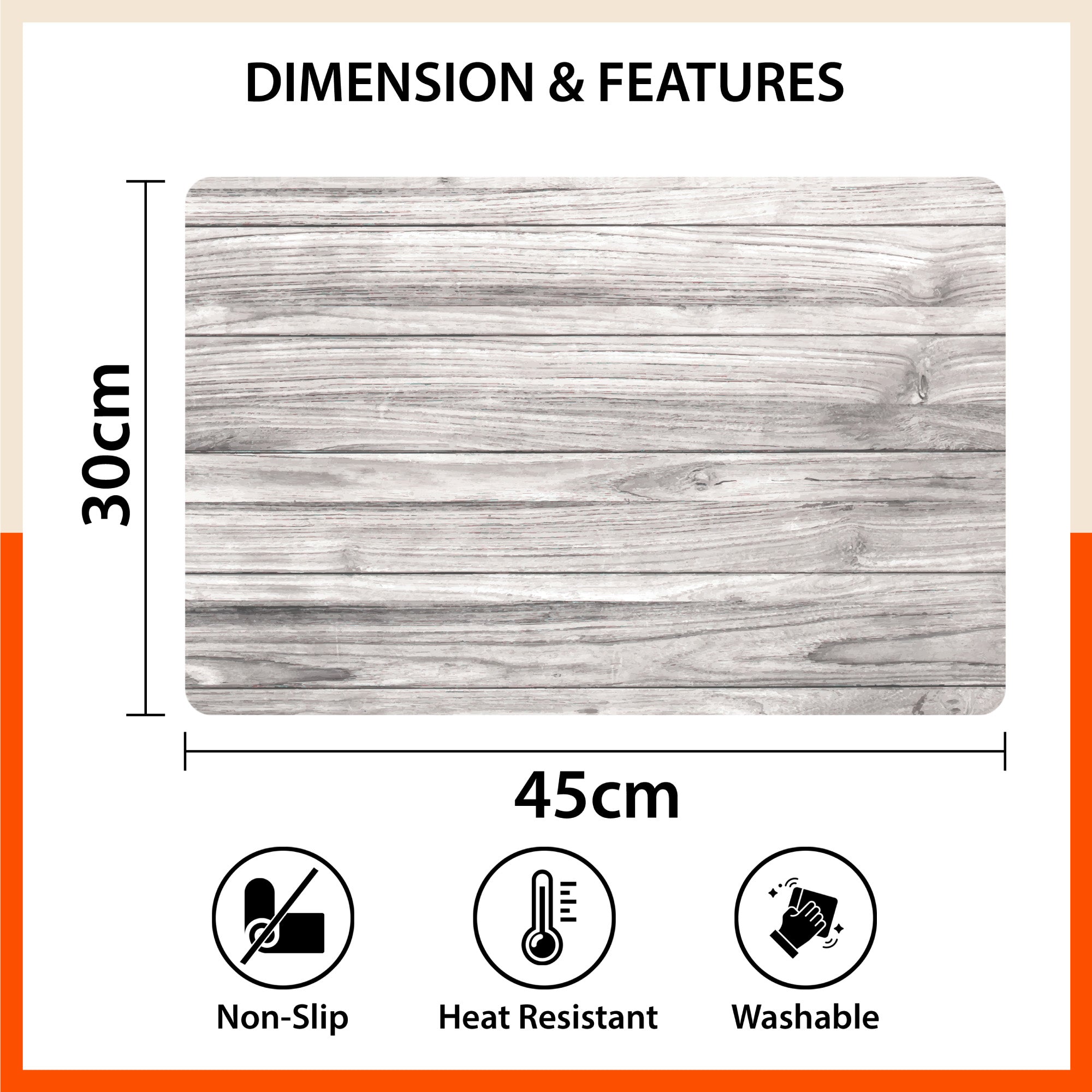 Polypropylene Table Mats & Coasters for Dining Table at Home (BALSA - Set of 6)