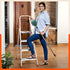 Bathla Advance 4-Step Foldable Aluminium Ladder For Home (Orange)