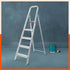 Bathla Advance Carbon - 5 Step Foldable Aluminium Ladder For Home (Teal)