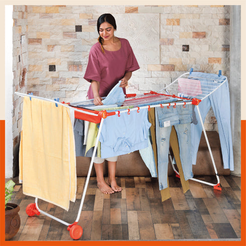 Bathla Mobidry Opus - Extra Large Foldable Cloth Drying Stand for Home