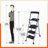 Bathla Boost Pro 3 - Step Foldable Steel Ladder For Home