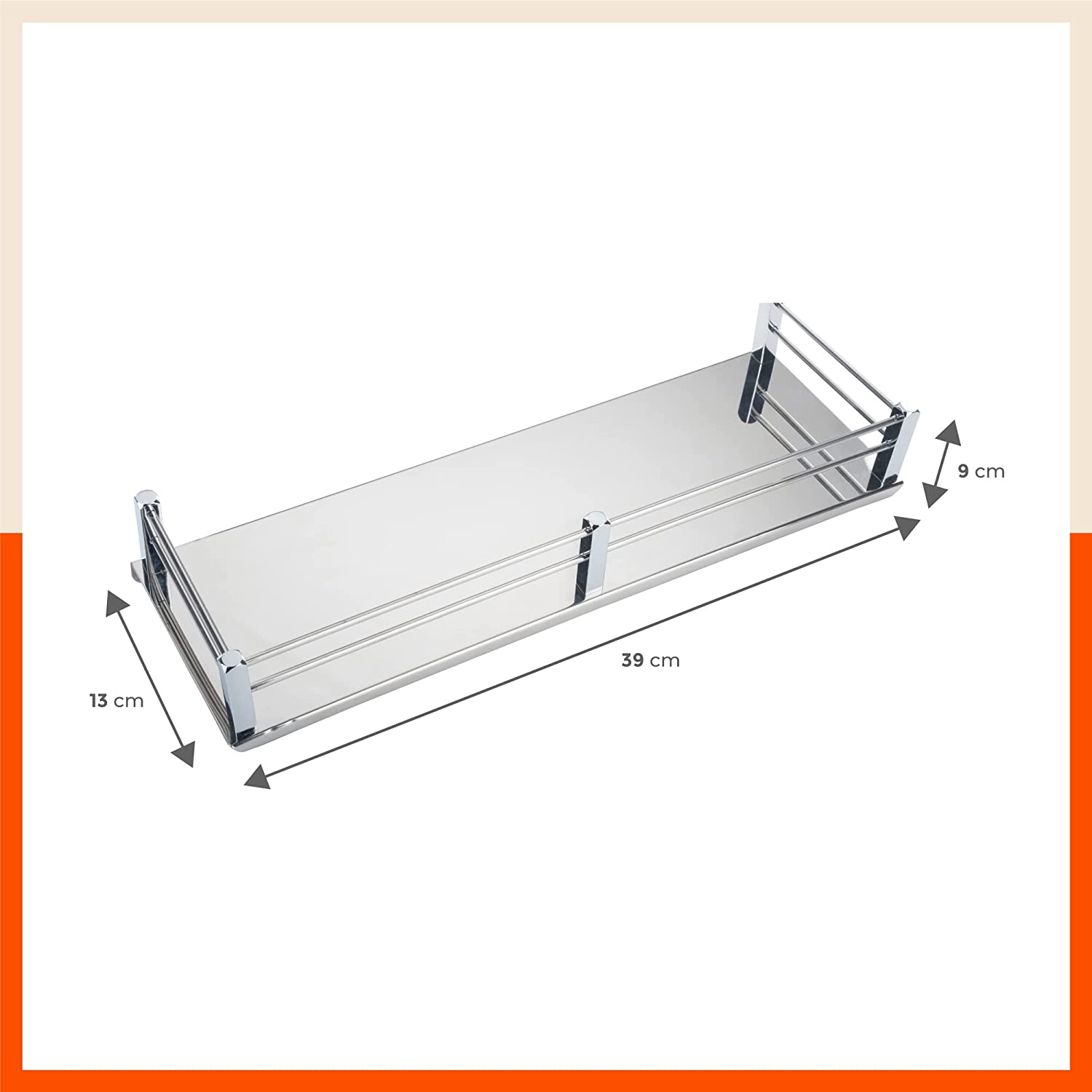 Ursa Stainless Steel Bathroom Shelf For Home