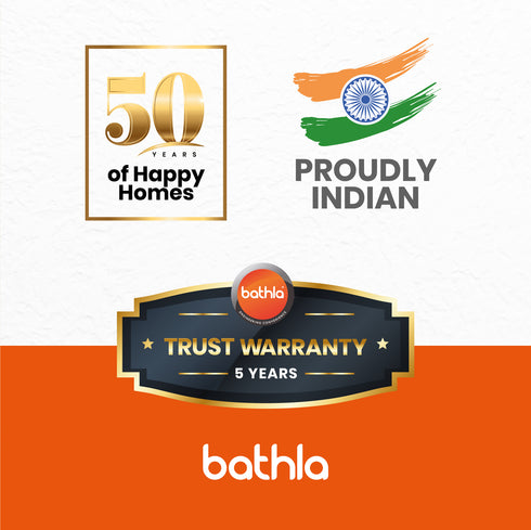 Bathla Advance 3-Step Foldable Aluminium Ladder For Home (Orange)