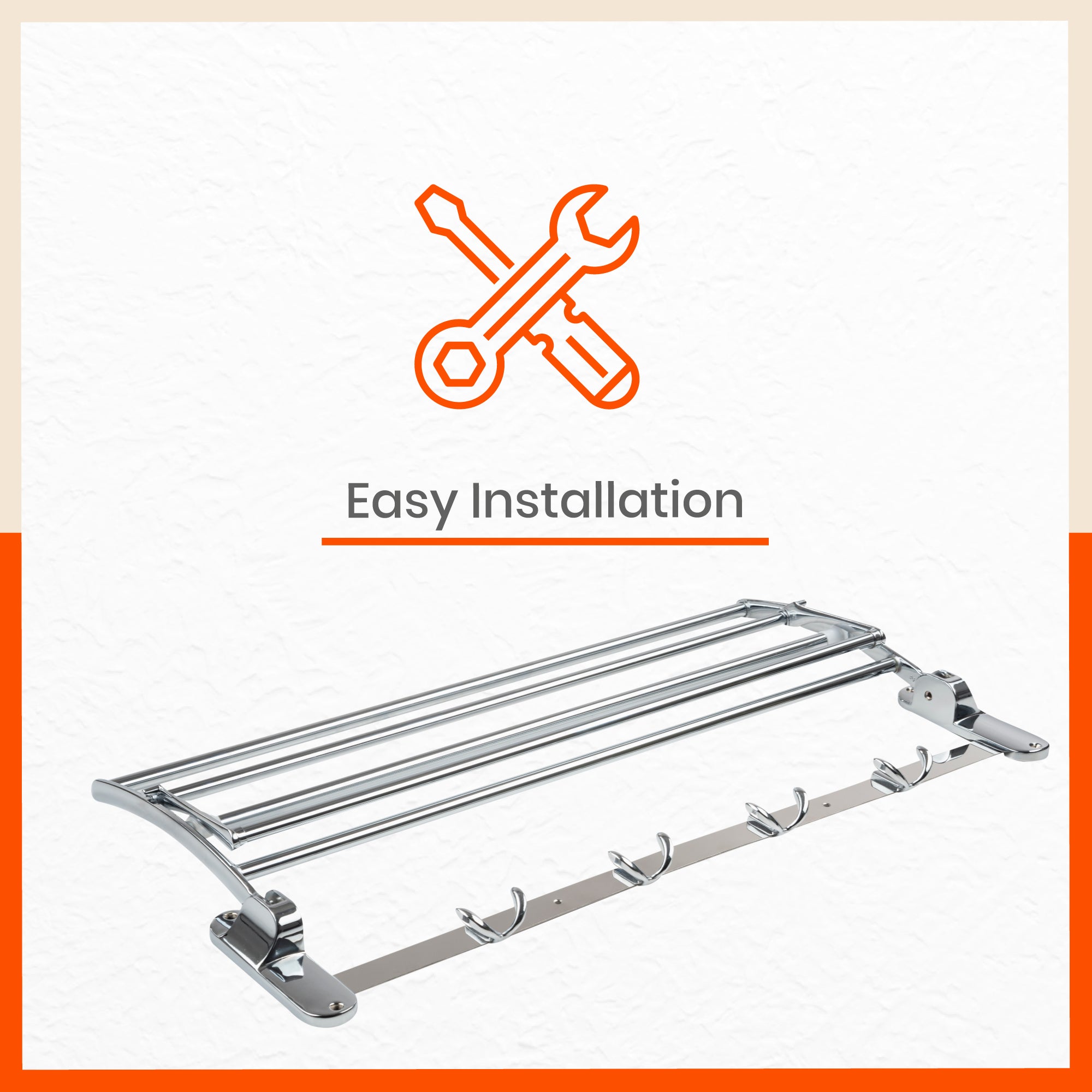 Dorado Stainless Steel Towel Rack / Holder / Stand For Home (Large - 24 inches)