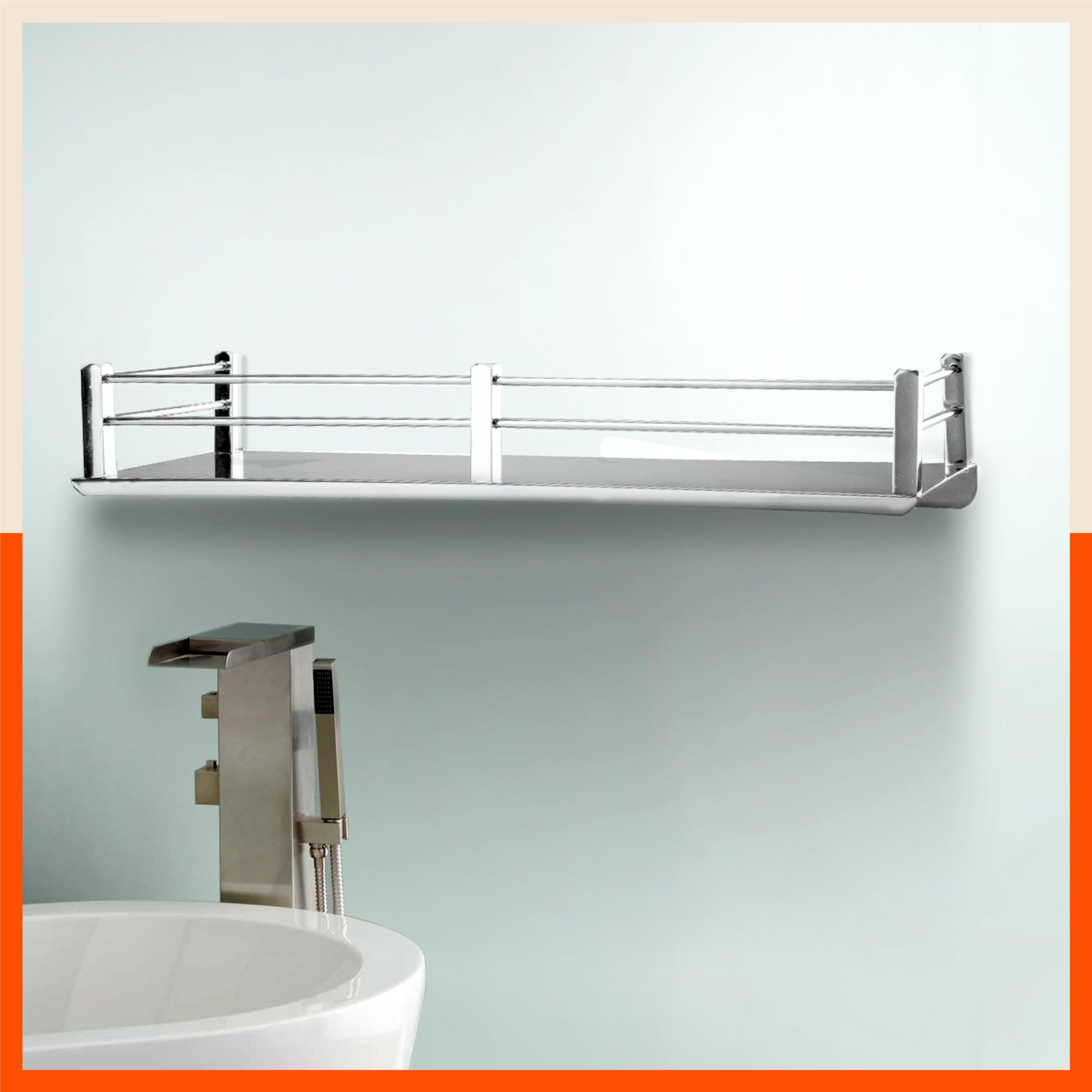 Ursa Stainless Steel Bathroom Shelf For Home – Bathla Home