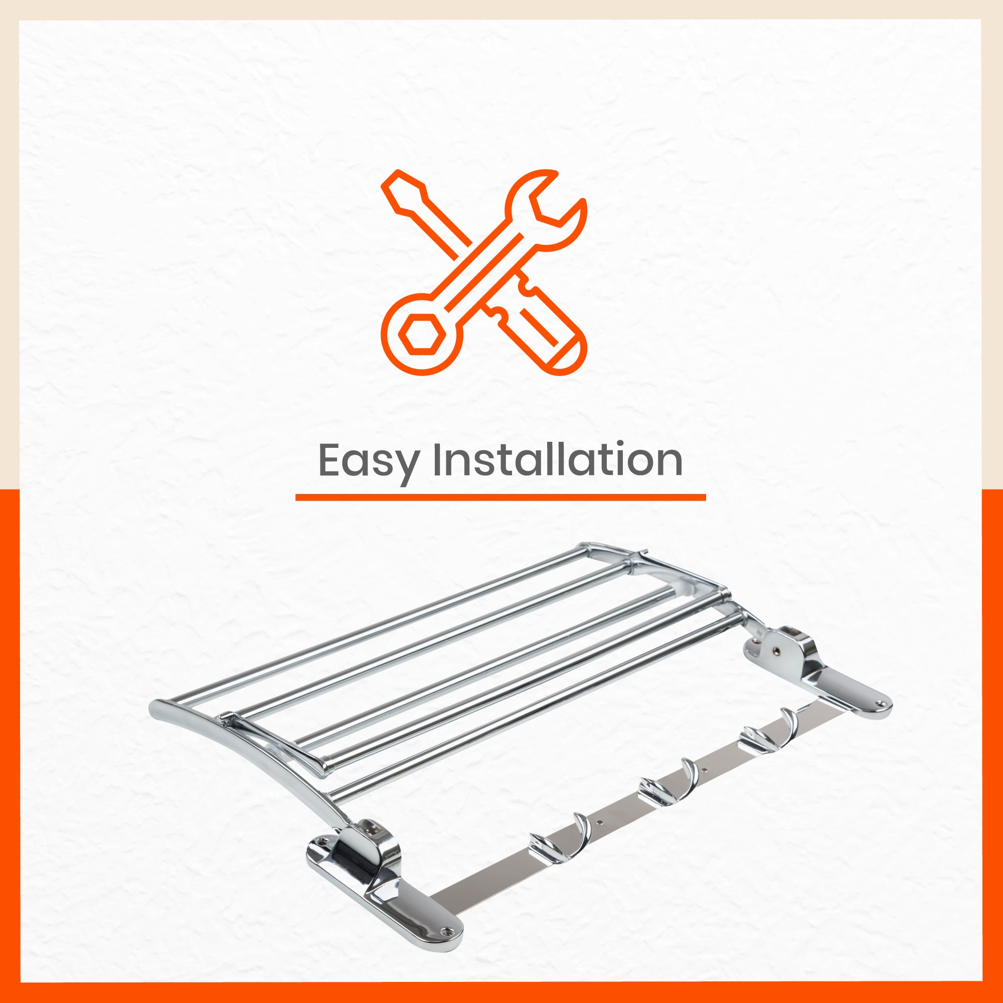 Dorado Stainless Steel Towel Rack / Holder / Stand For Home (Medium - 18 inches)