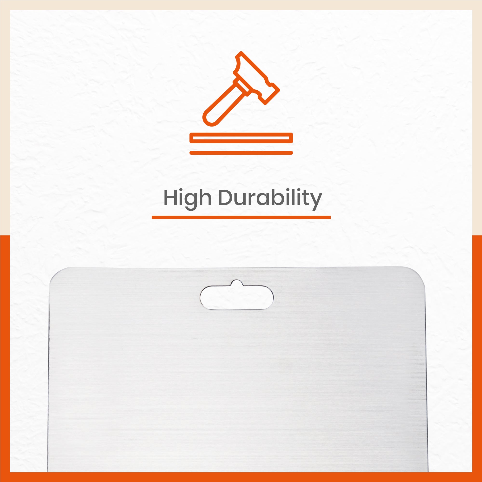 ENOX Stainless Steel Chopping Board | Small For Home (Size: 150mm x 200mm, Thickness: 1.5mm)