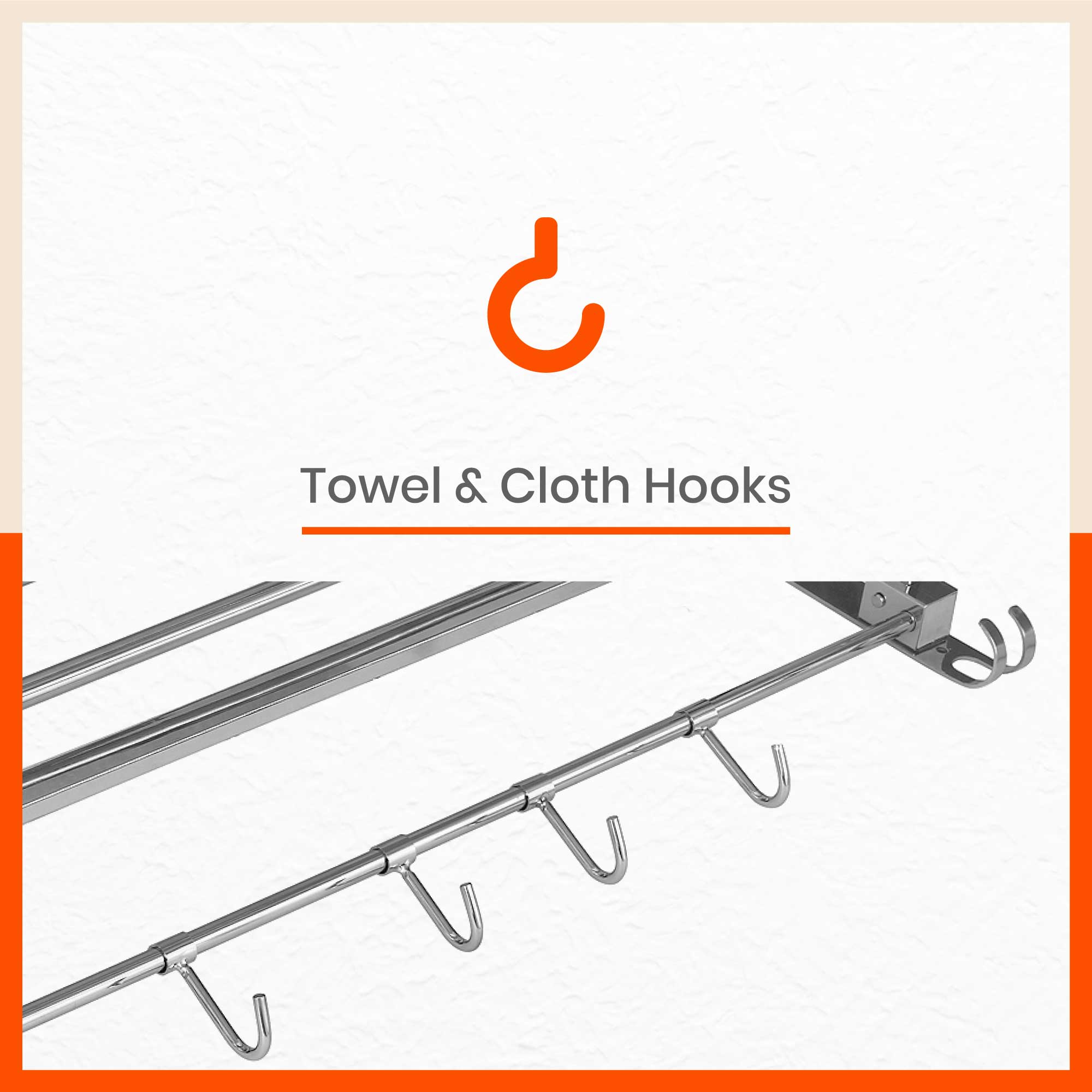 Dorado Double Folding Stainless Steel Towel Rack / Holder / Stand For Home (Medium - 18 inches)