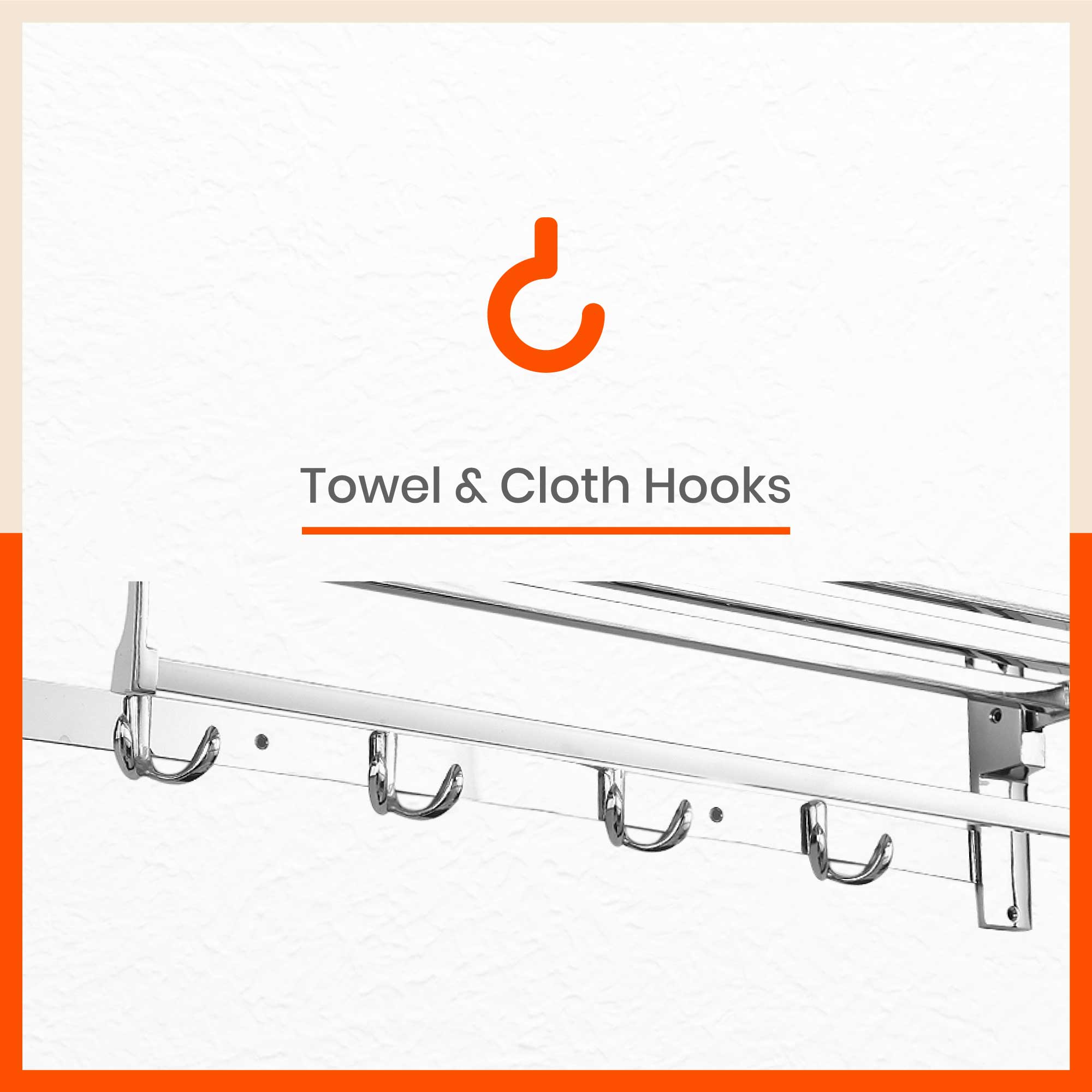 Dorado Square Stainless Steel Towel Rack / Holder / Stand For Home (Large - 24 inches)