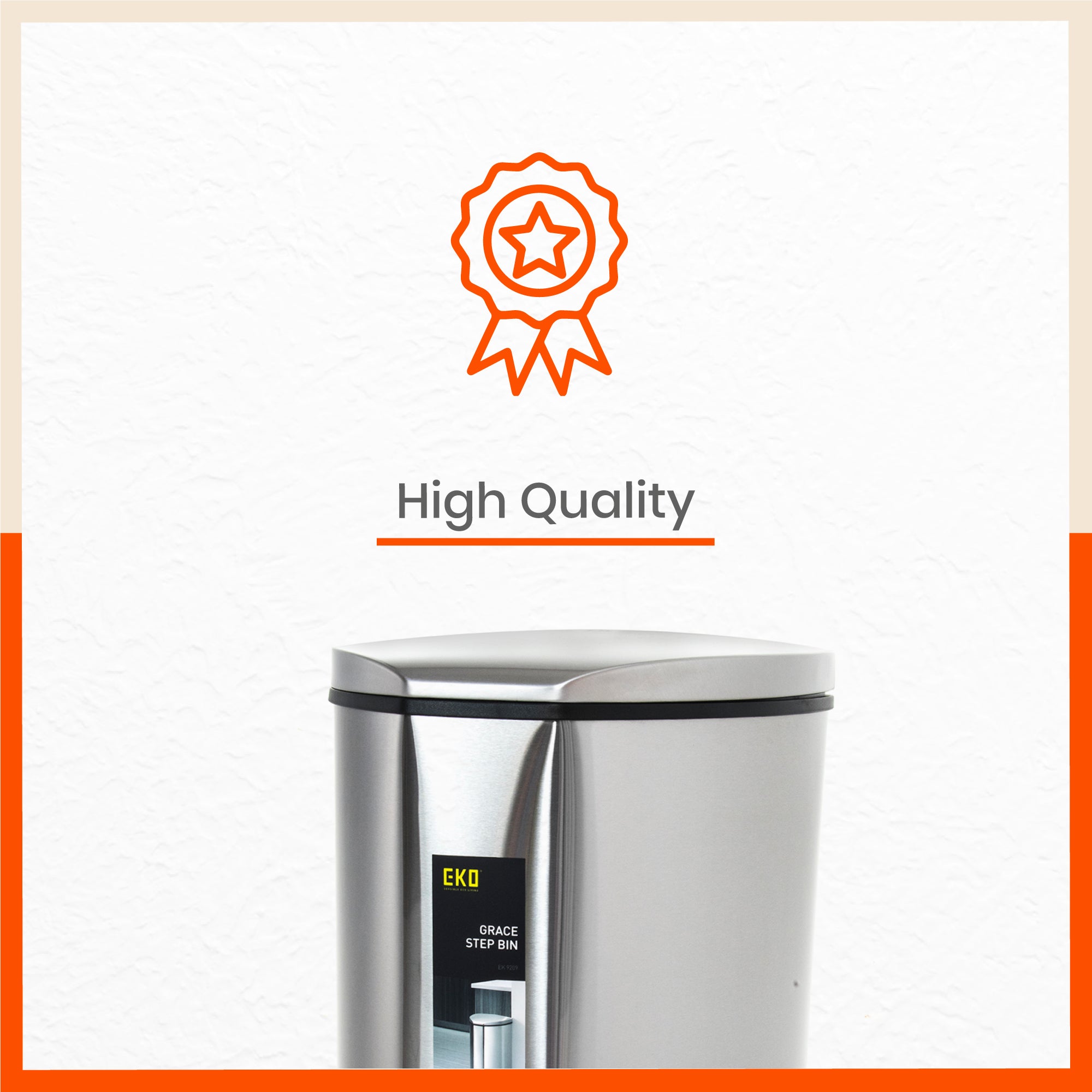 Bathla Silver Stainless Steel Step Bin For Home(35 Ltrs)