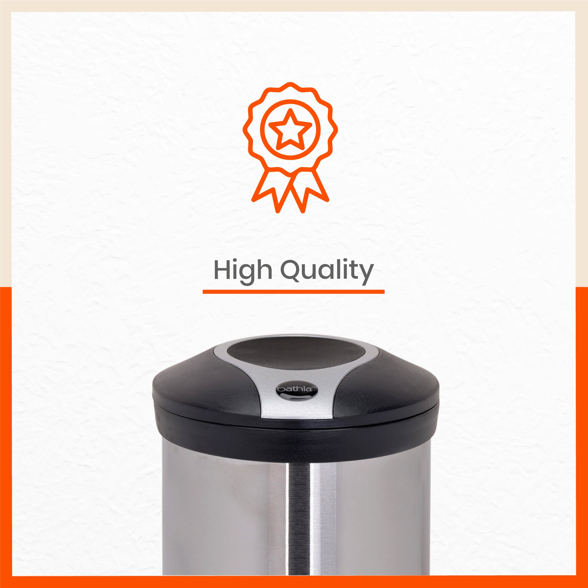 Bathla Contempo Stainless Steel Pedal Step Dustbin For Home - Small (5 L)