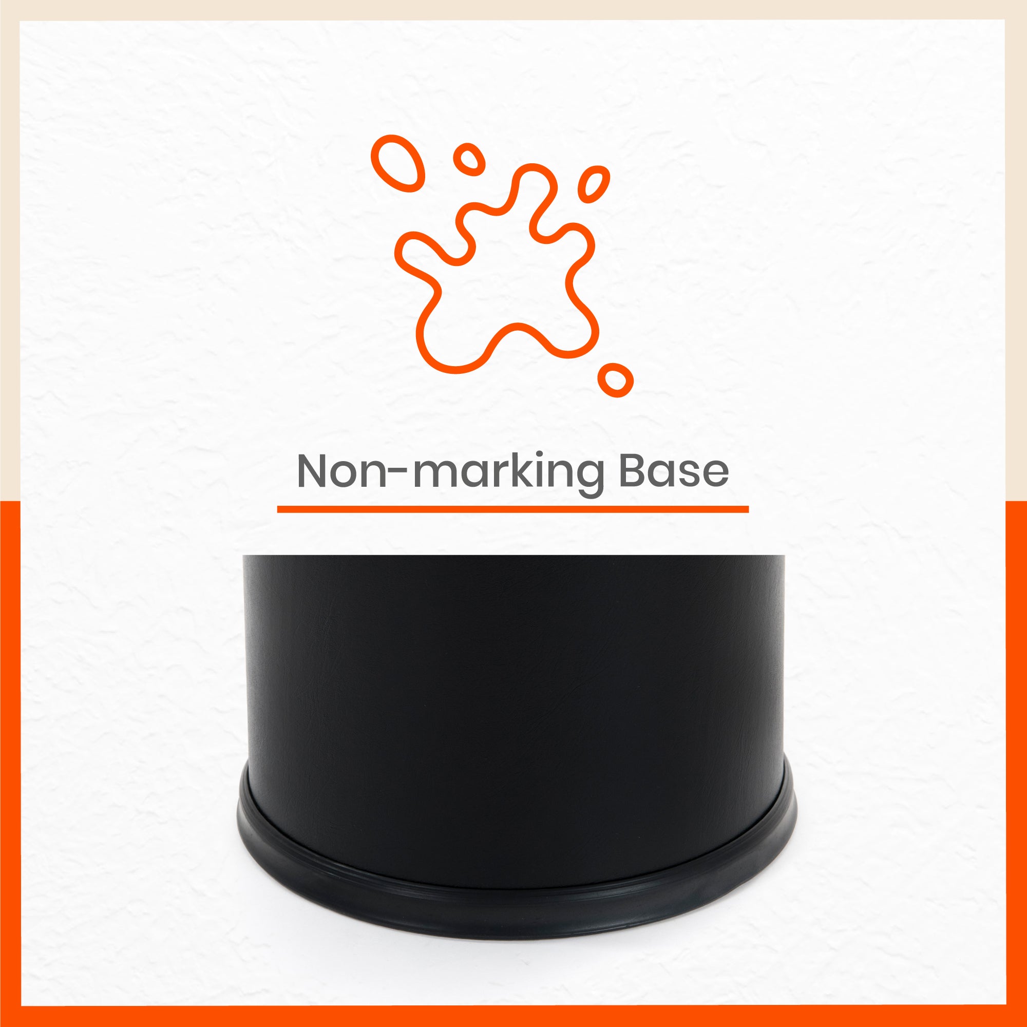 Bathla Eleganza Dustbin For Home - Black Leather (8 L)