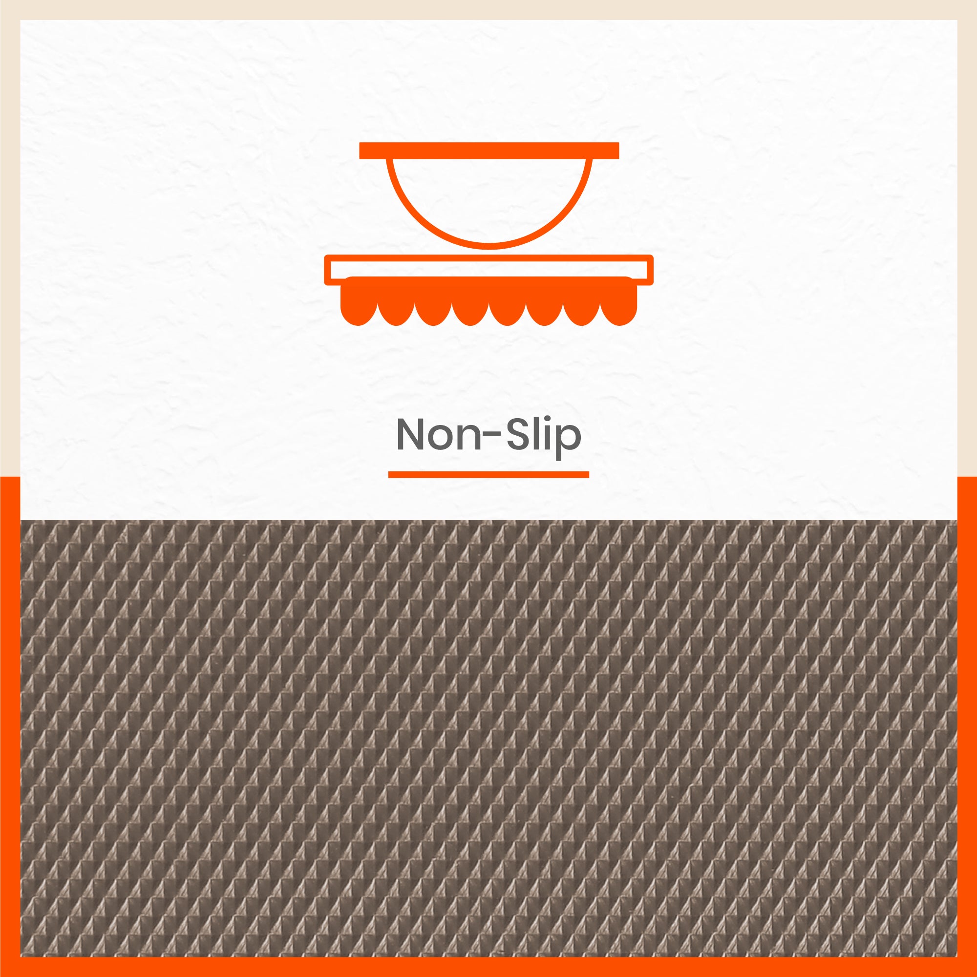 Vega Multipurpose Diamond Texture Shelf Liner | Brown (45 cm X 150 cm 380 GSM)