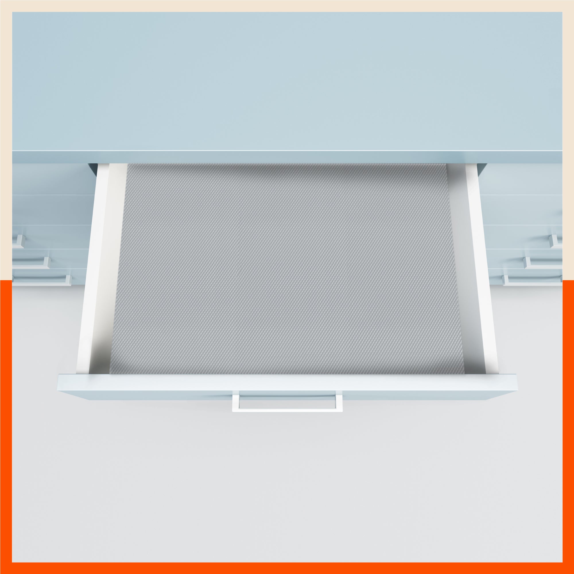 Vega Multipurpose Diamond Texture Shelf Liner | Light Grey ( 45cm X 150cm 380 GSM Pack of 3 )