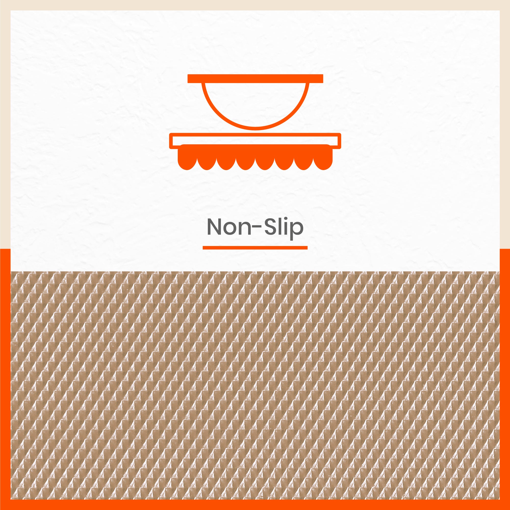 Vega Multipurpose Diamond Texture Shelf Liner | Beige ( 45cm X 300cm 380 GSM)