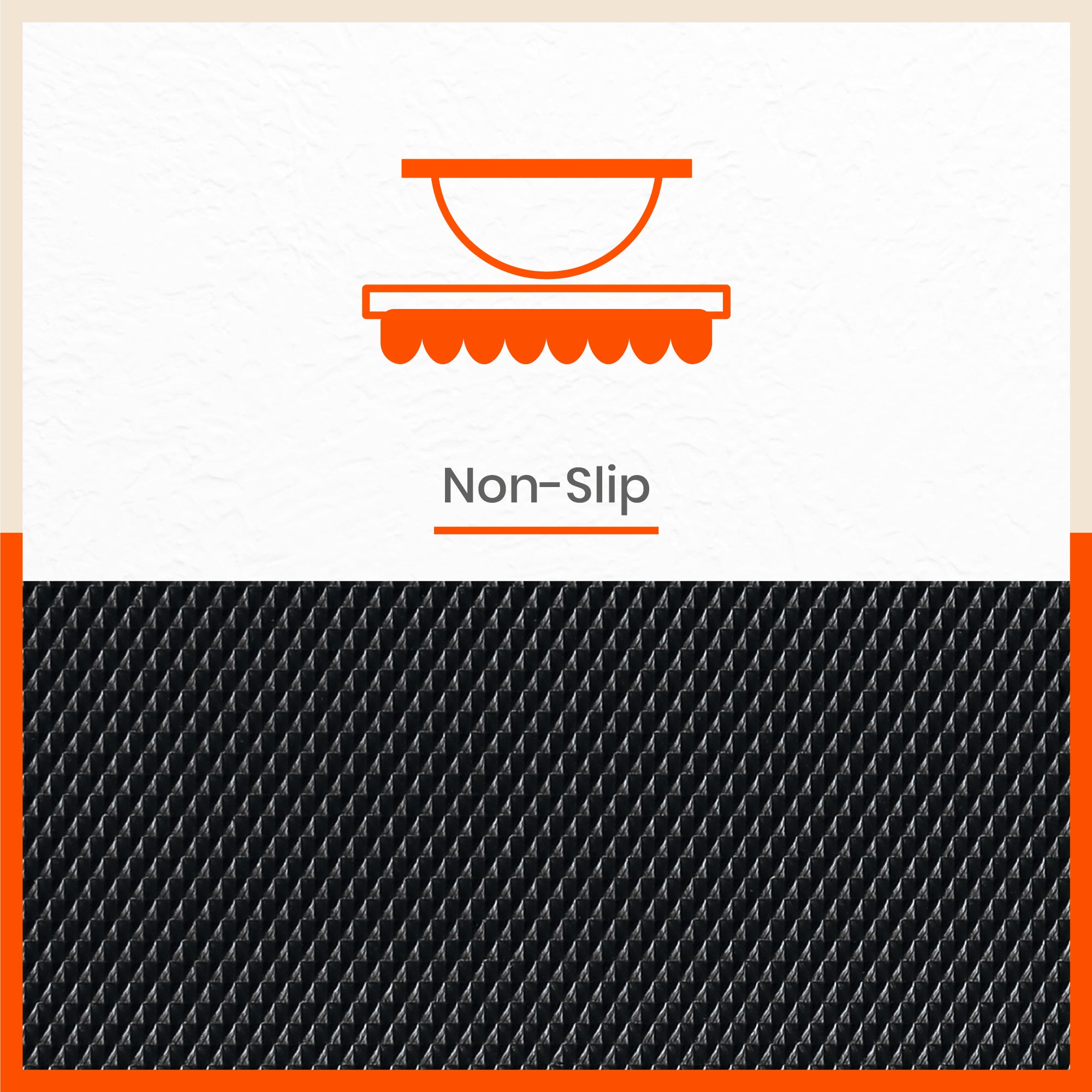 Vega Multipurpose Diamond Texture Shelf Liner | Black ( 45cm X 150cm 380 GSM)