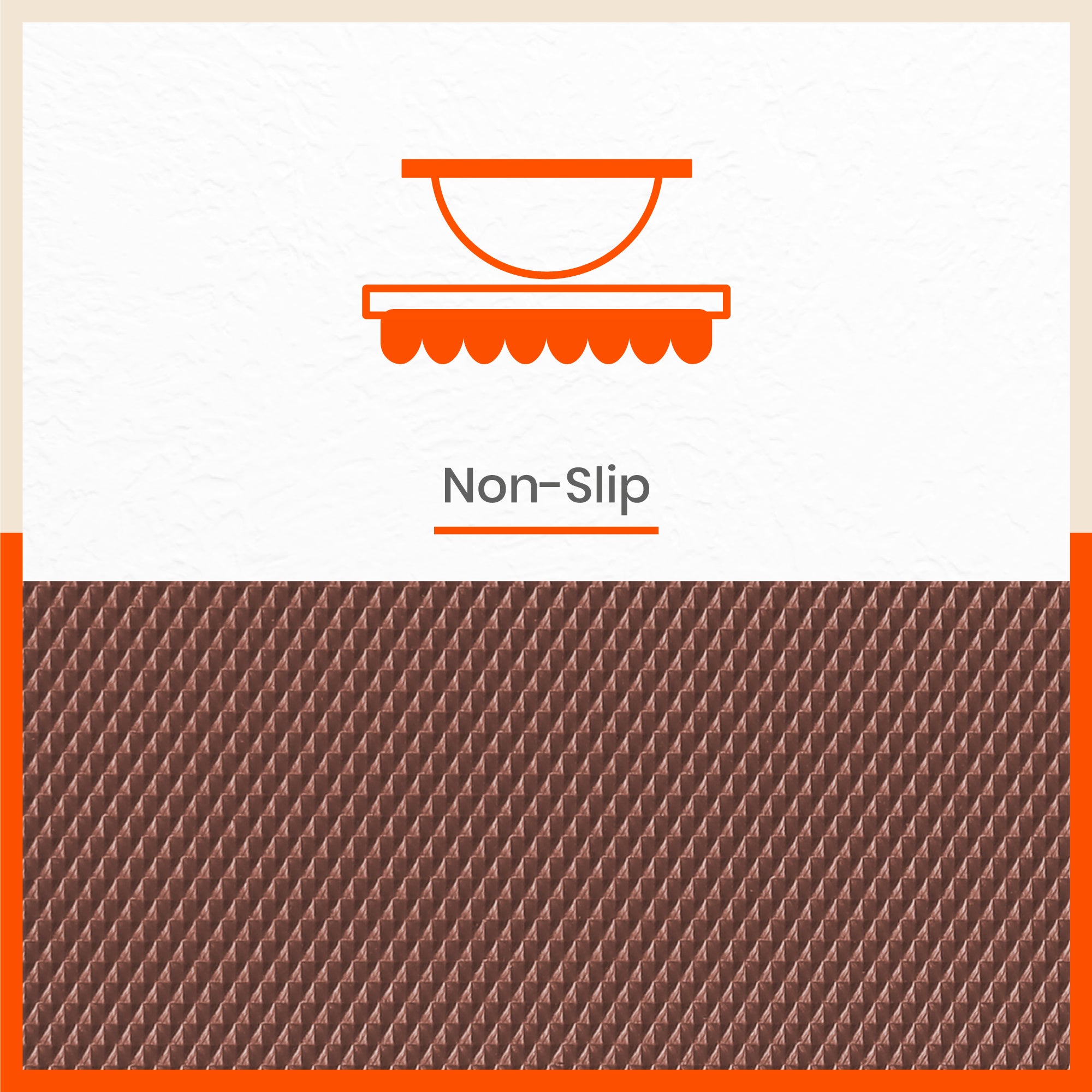 Vega Multipurpose Diamond Texture Shelf Liner | Coffee Brown ( 45cm X 300cm 380 GSM)