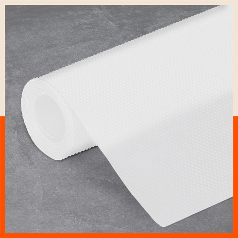 Vega Multipurpose Diamond Texture Shelf Liner | Transparent ( 45cm X 300cm 380 GSM)