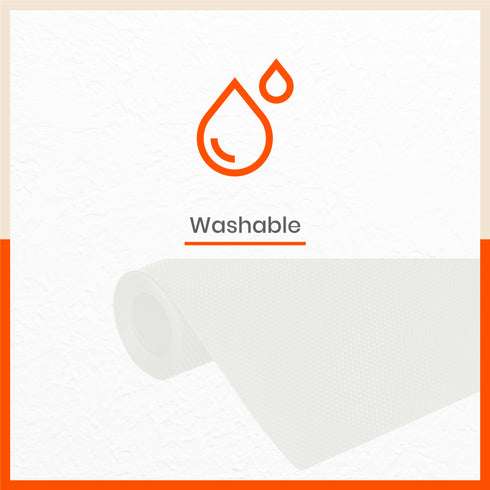 Vega Multipurpose Diamond Texture Shelf Liner | White (60 cm X 500 cm 380 GSM)