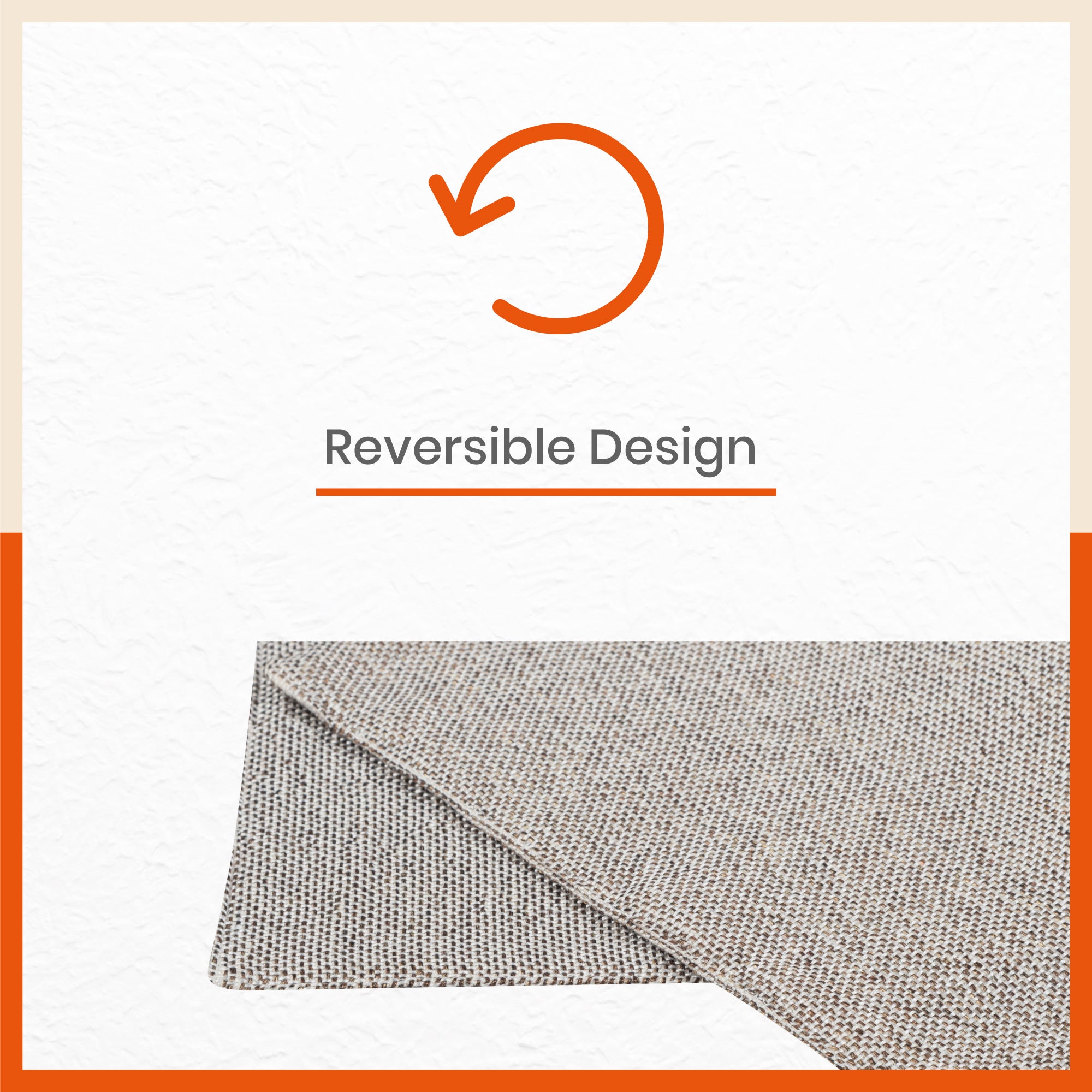 Vera Premium Jute Table Mats / Placemats for Home Dining Table | Reversible | (Ash - Set of 6 - 45cm x 30cm)