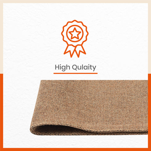 Vera Premium Jute Table Mats / Placemats for Home Dining Table | (Beige - Set of 6 - 45cm x 30cm)